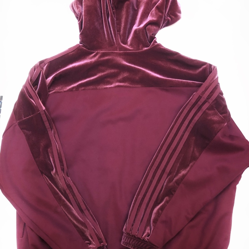 Adidas Velvet Vibes Maroon Track Jacket - Picture 4 of 9